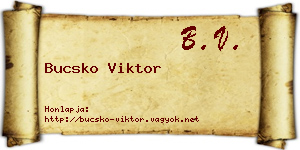 Bucsko Viktor névjegykártya